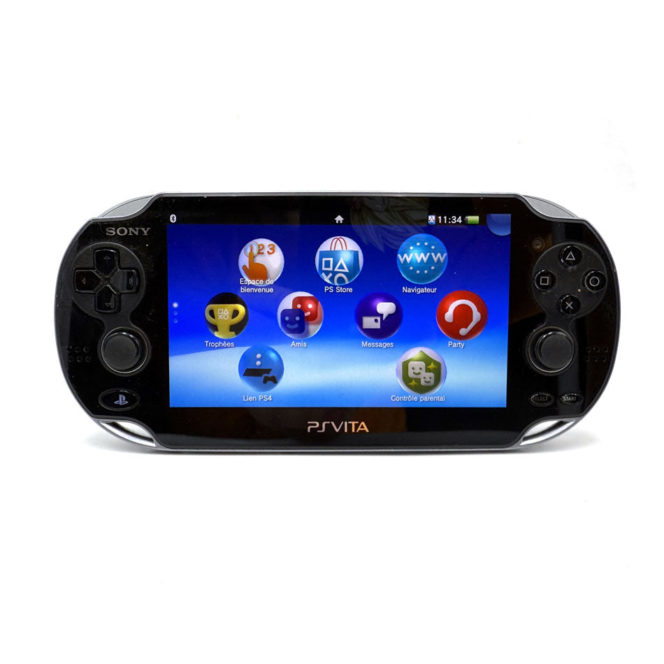 Console Playstation PS Vita Wi-Fi PCH-1004 Crystal Black (OLED) + Carte Mémoire 64 Go