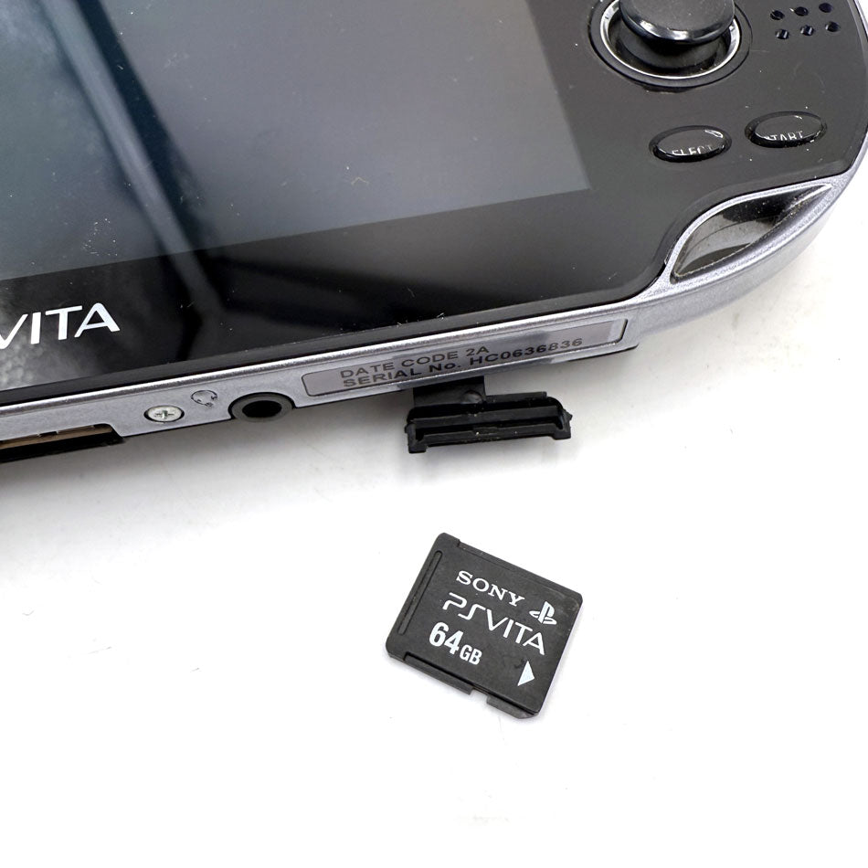 Console Playstation PS Vita Wi-Fi PCH-1004 Crystal Black (OLED) + Carte Mémoire 64 Go