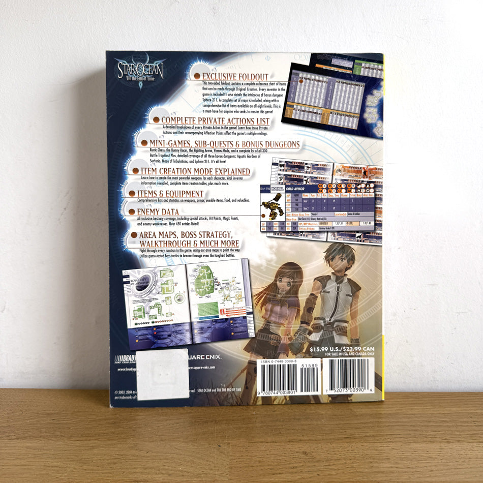 Guide Stratégique Officiel Bradygames Star Ocean Till The End Of Time