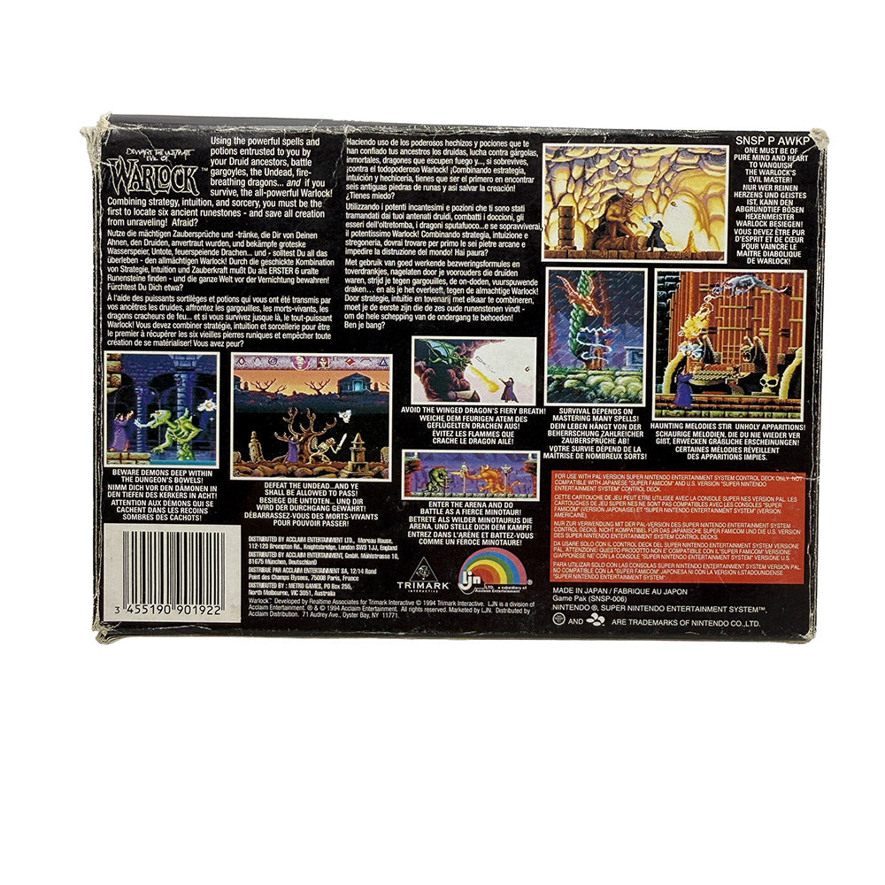 Beware the Ultimate Evil of Warlock Super Nintendo