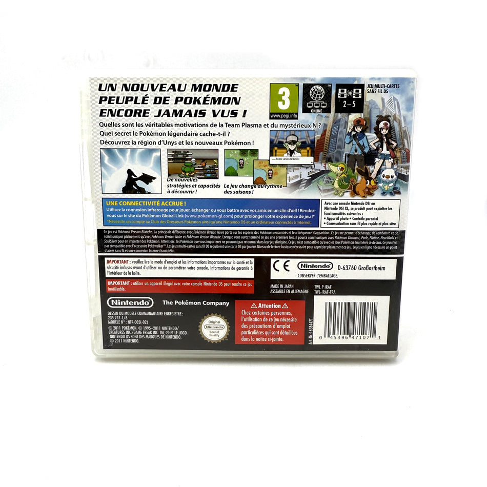 Boite et notices Pokemon Version Blanche Nintendo DS (Pas de jeu)