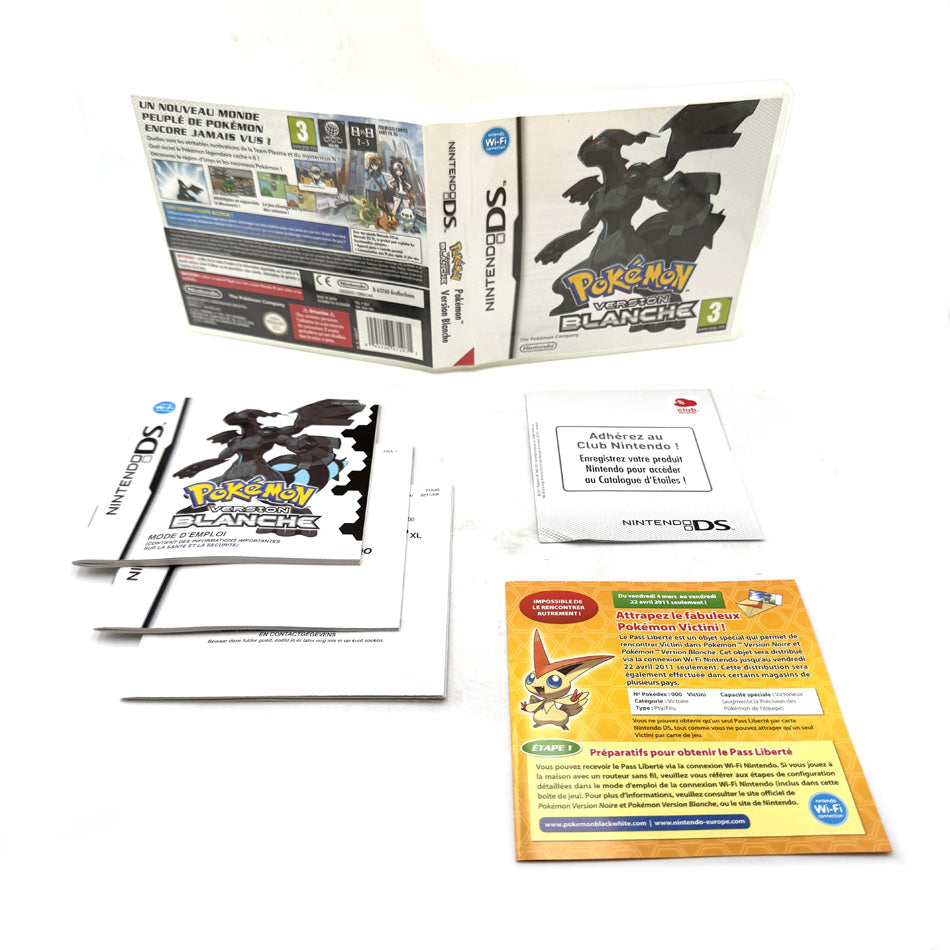 Boite et notices Pokemon Version Blanche Nintendo DS (Pas de jeu)