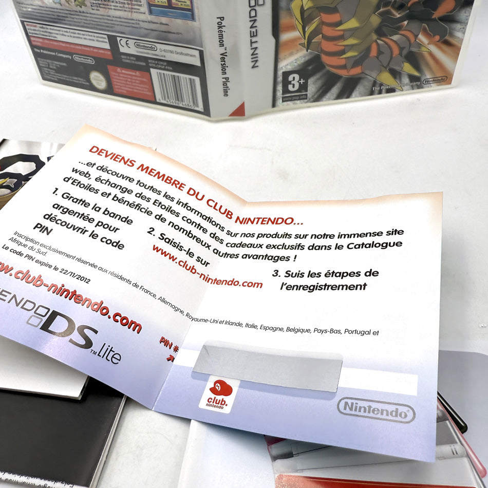 Boite et notices Pokemon Version Platine Nintendo DS (Pas de jeu)