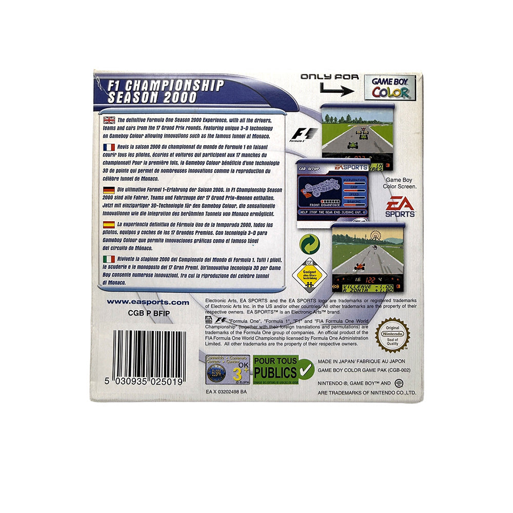 F1 Championship Season 2000 Nintendo Game Boy Color