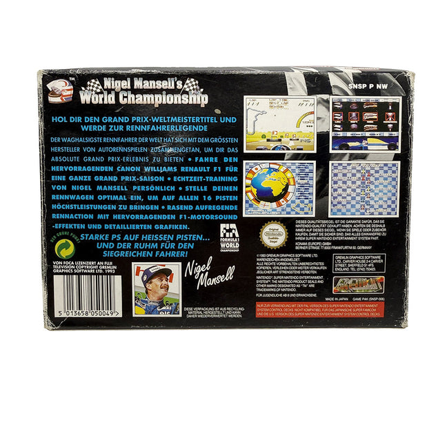 Nigel Mansell's World Championship Racing Super Nintendo