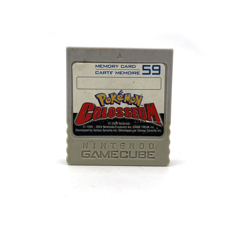 Carte Mémoire Pokemon Colosseum Nintendo Gamecube 59 Blocs