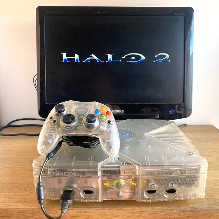 Console Xbox Original Crystal Clear Limited Edtion avec manette