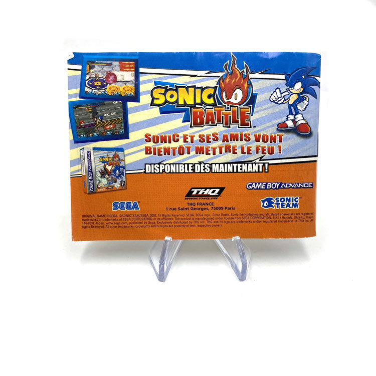 Notice Sonic Advance 3 Nintendo Game Boy Advance