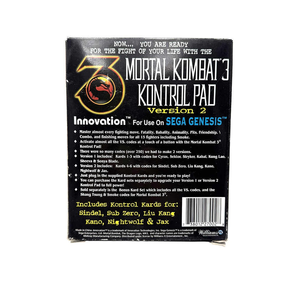 Mortal Kombat 3 Kontrol Pad (Version 2) Innovation Sega Genesis