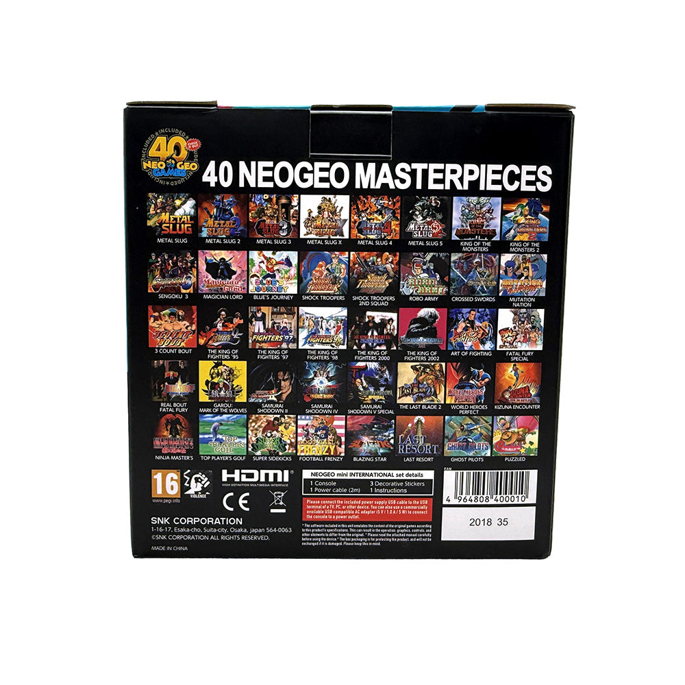 Console NEO-GEO Mini International Edition 40th Anniversary (40 jeux inclus)