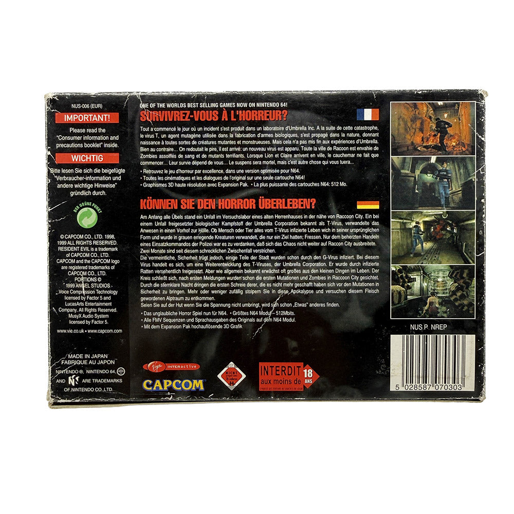 Resident Evil 2 Nintendo 64 (RARE)