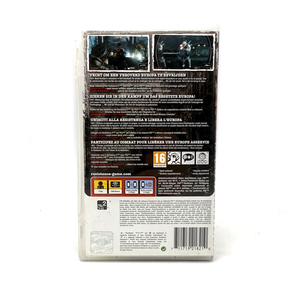 Resistance Retribution Playstation PSP (Essentials)