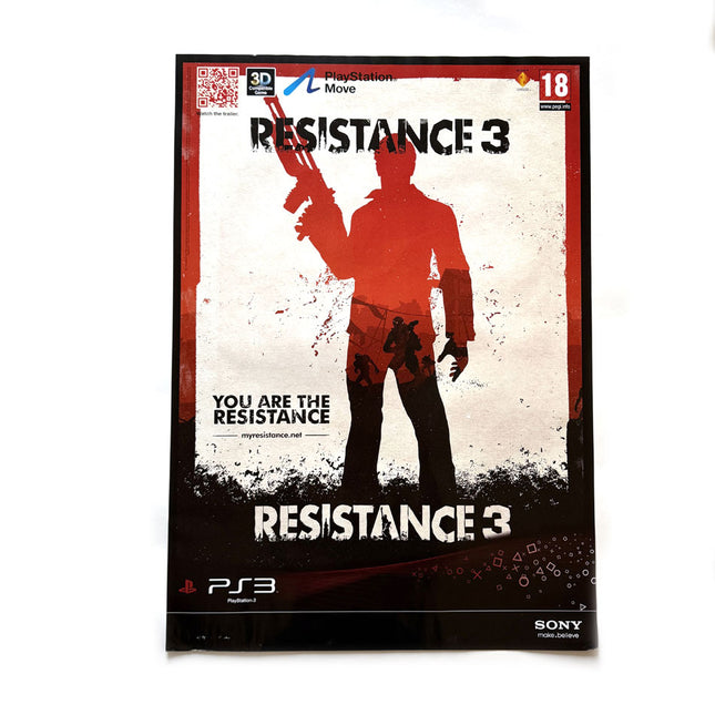 Poster publicitaire Resistance 3 Playstation 3 (A1)
