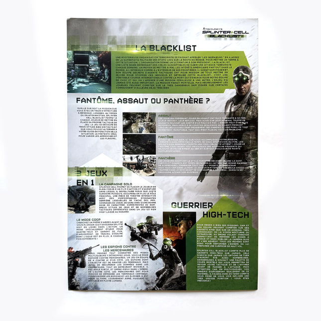 Poster publicitaire officielle Tom Clancy's Splinter Cell Blacklist