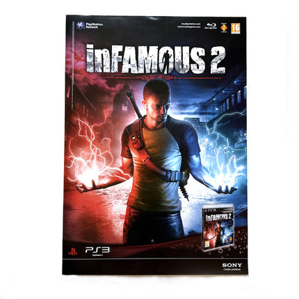 Poster publicitaire inFamous 2 Playstation 3 (A1)