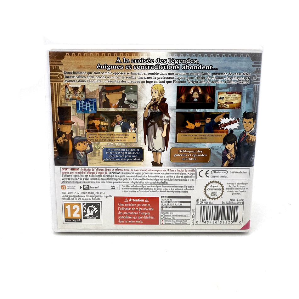 Professor Layton VS Phoenix Wright Ace Attorney Nintendo 3DS