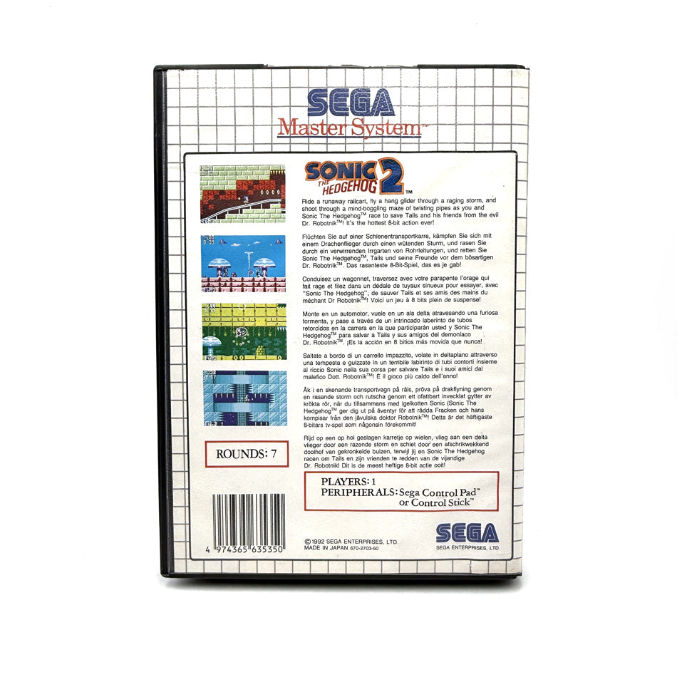 Sonic The Hedgehog 2 Sega Master System