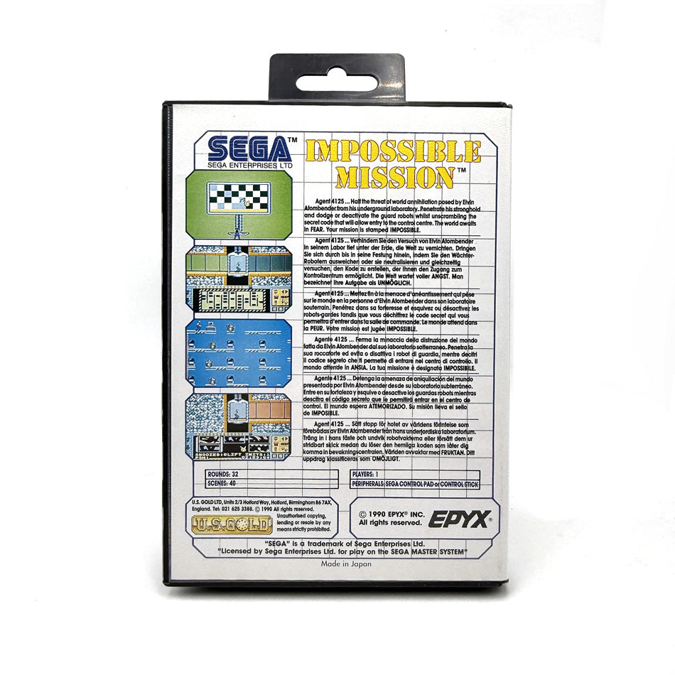 Impossible Mission Sega Master System