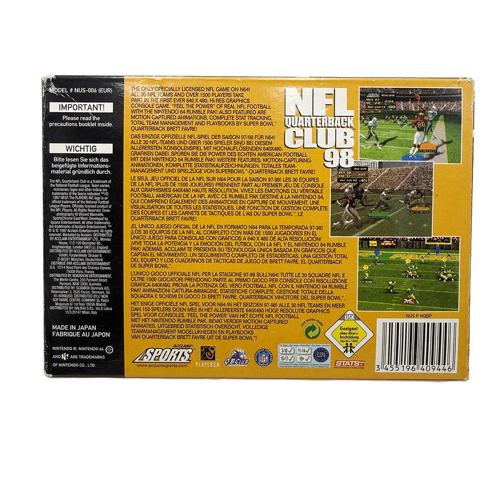 NFL Quarterback Club 98 Nintendo 64