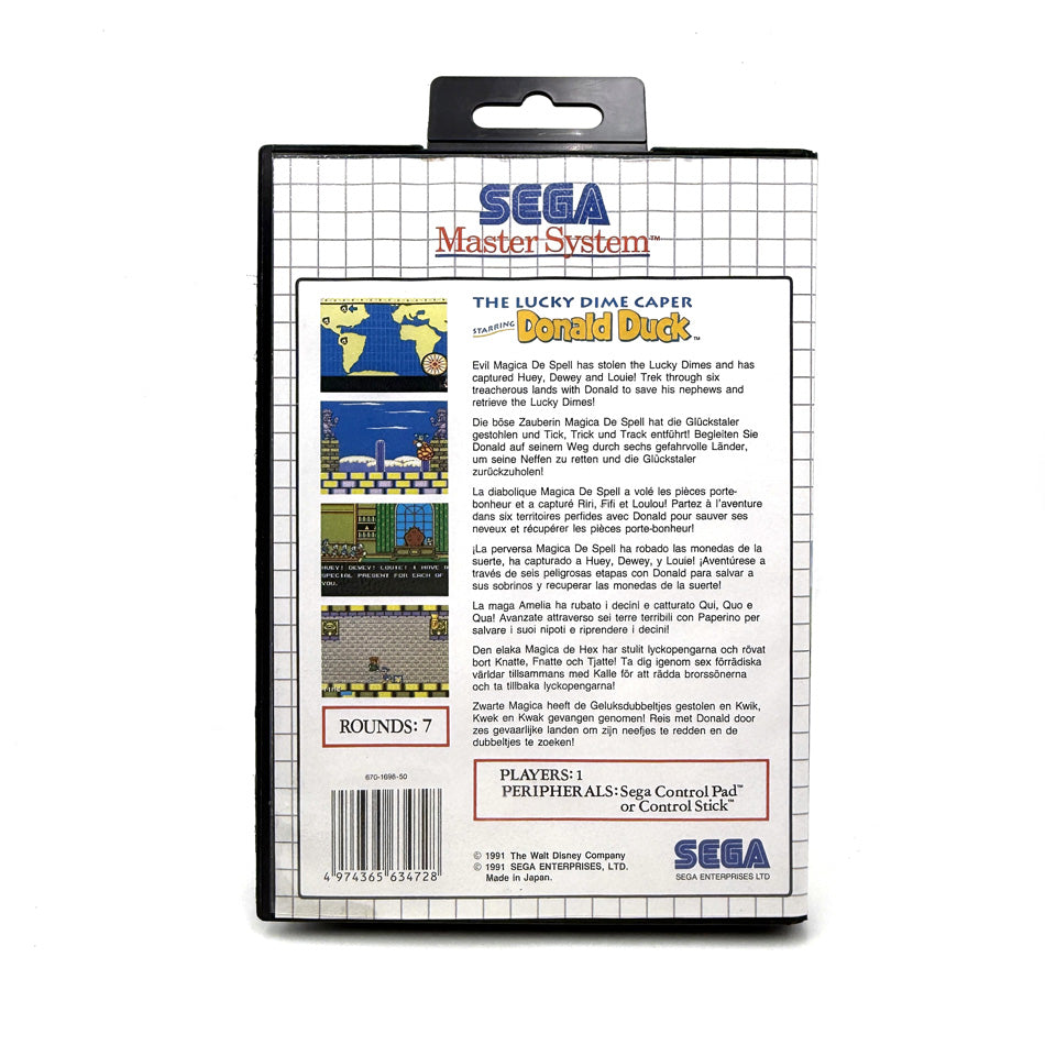 The Lucky Dime Caper Starring Donald Duck Sega Master System