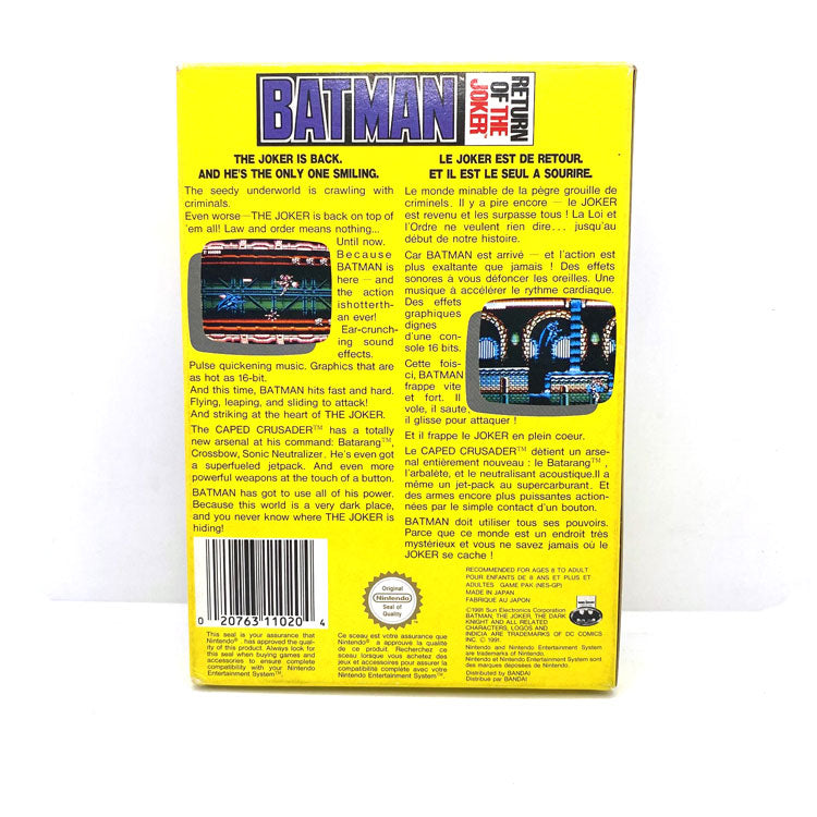 Batman Return Of The Joker Nintendo NES