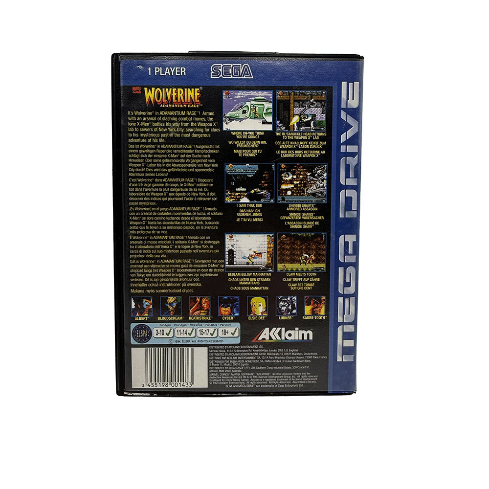Wolverine Adamantium Rage Sega Megadrive