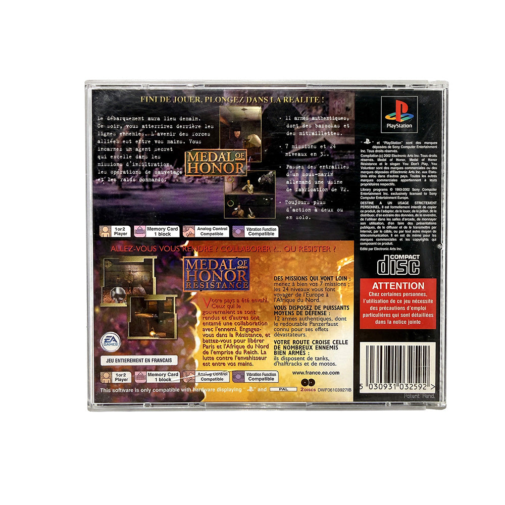 Medal Of Honor + Medal Of Honor Resistance Playstation 1 (Double Pack)