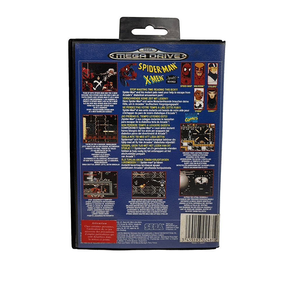 Spider-Man and the X-Men in Arcade's Revenge Sega Megadrive