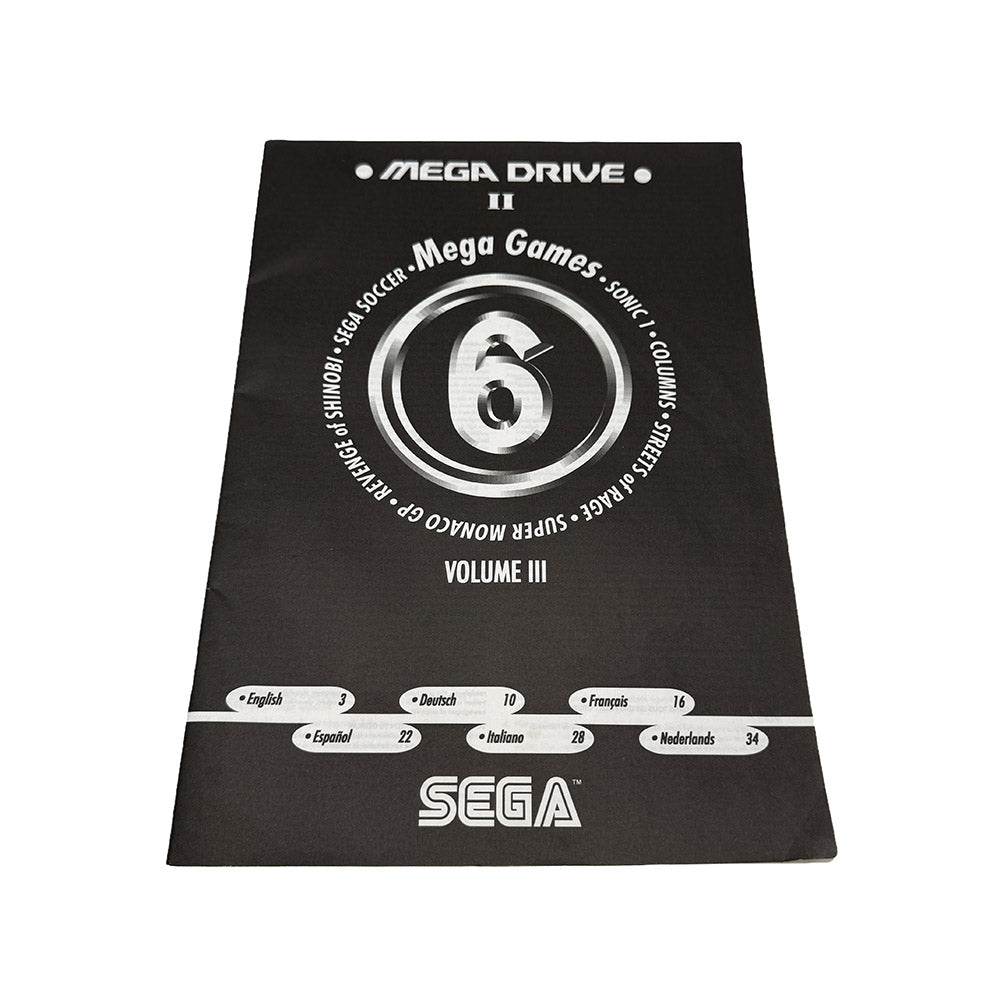 Livret d'instructions / Manuel Mega Games 6 Vol. 3 Sega Mega Drive II