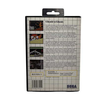 Boite et notice Ghouls'N Ghosts Sega Master System