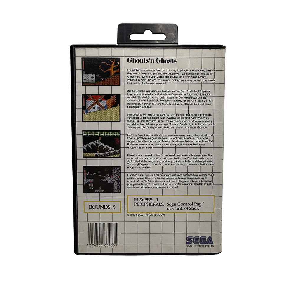 Boite et notice Ghouls'N Ghosts Sega Master System