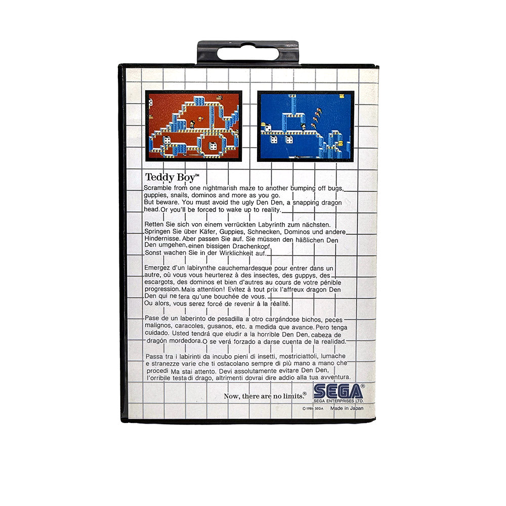 Boite et notice Teddy Boy The Sega Card Sega Master System