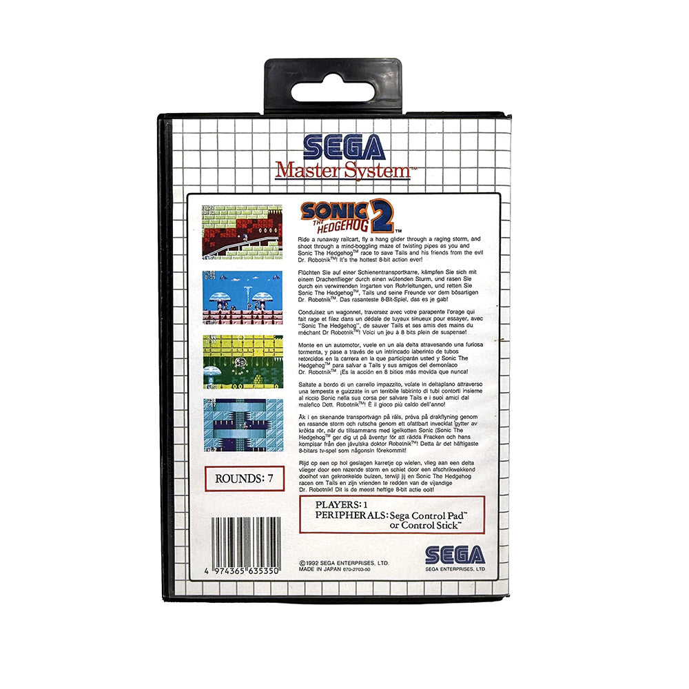 Sonic The Hedgehog 2 Sega Master System