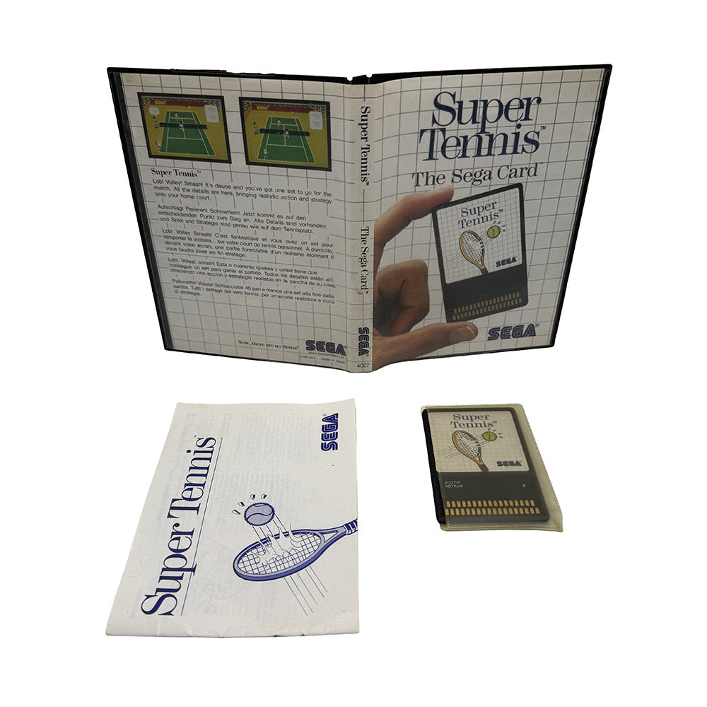 Super Tennis The Sega Card Sega Master System
