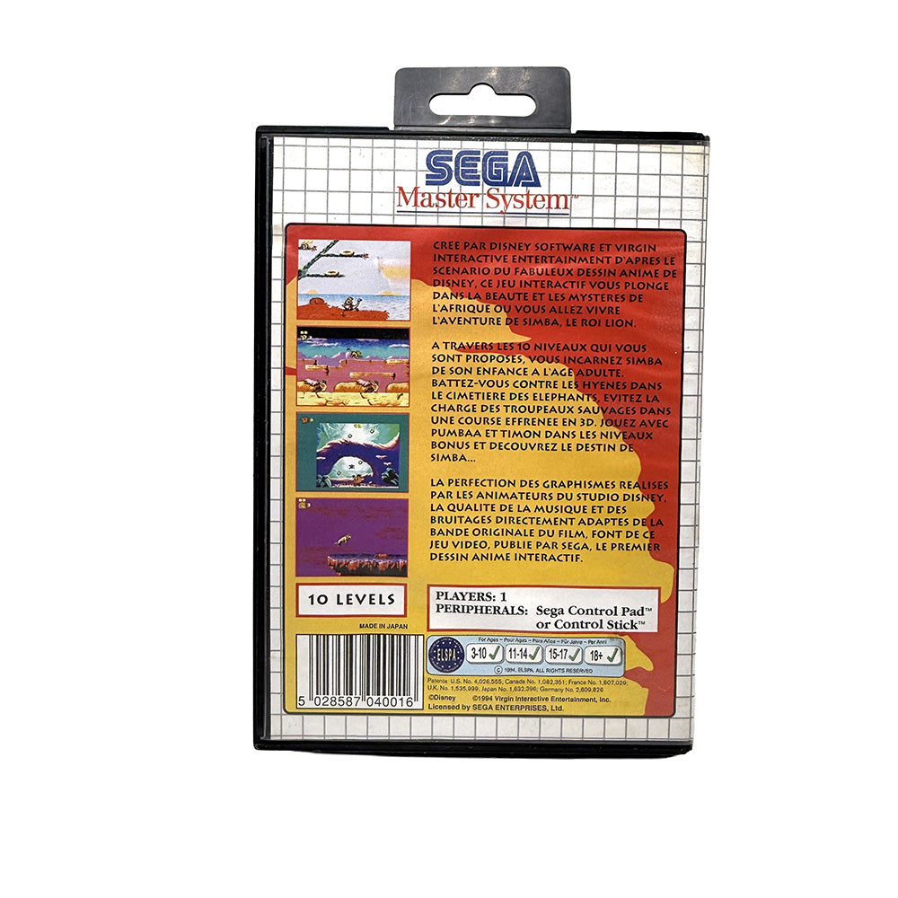 Le Roi Lion Sega Master System