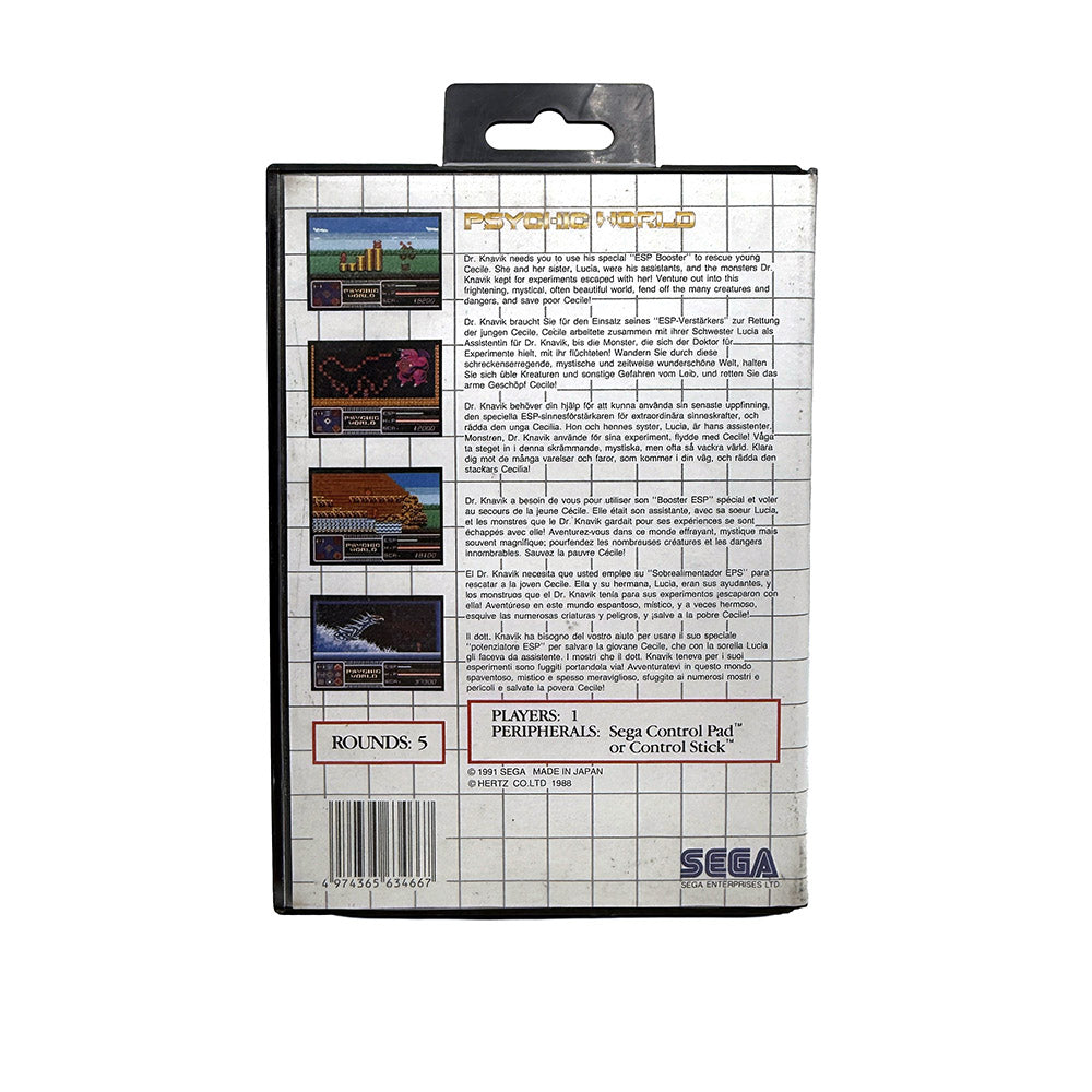 Boite Psychic World Sega Master System