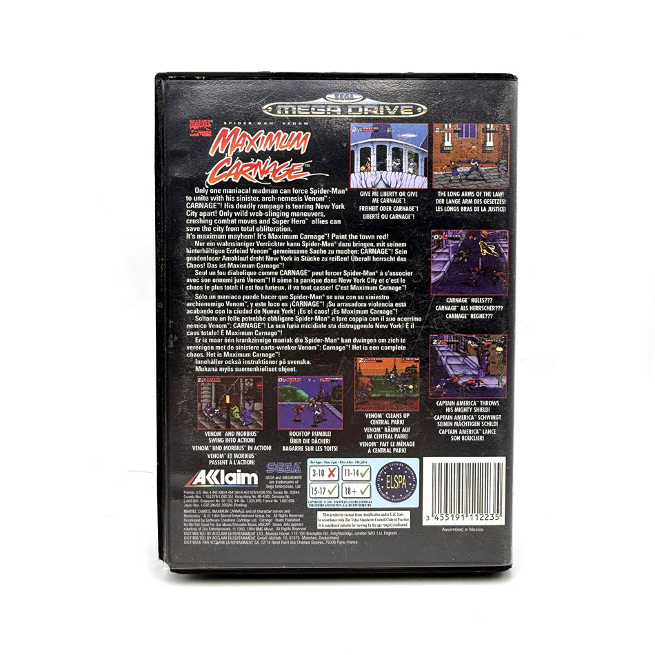 Maximum Carnage Sega Megadrive (RARE)