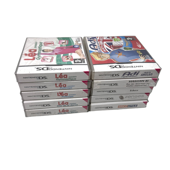 Lot de 10 jeux Nintendo DS neufs sous blister - Boitiers de remplacement