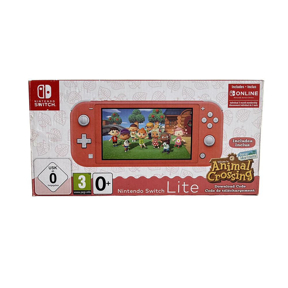 Console Nintendo Switch Lite Coral Animal Crossing New Horizons Pack