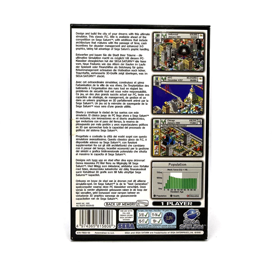 Sim City 2000 Sega Saturn