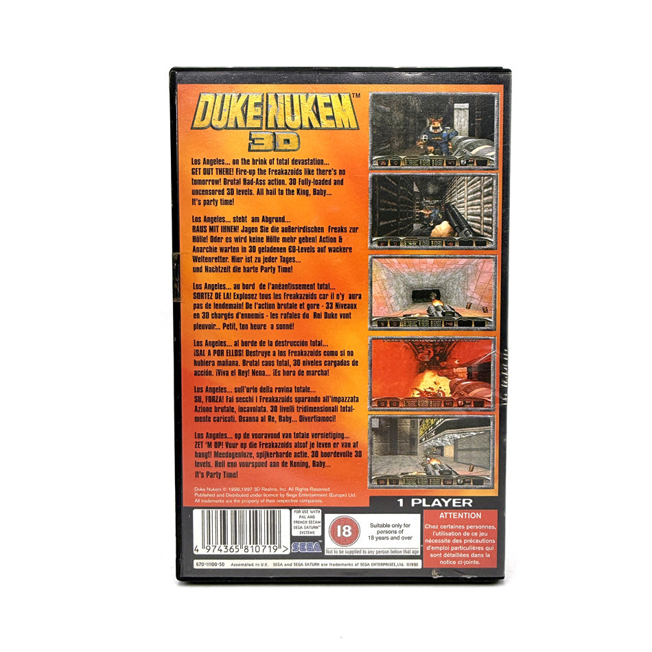 DUKE NUKEM 3D SEGA SATURN PAL-EURO (COMPLETE - GOOD CONDITION DUKE NUKEM 3D SEGA SATURN PAL-EURO (COMPLETE - GOOD CONDITION