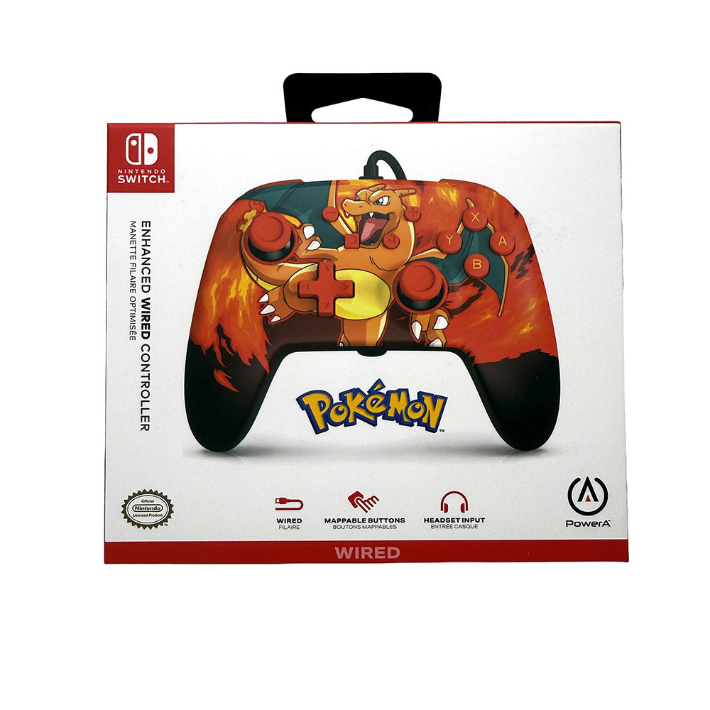 Manette filaire améliorée PowerA Nintendo Switch Pokémon Charizard Vortex
