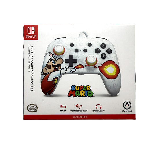 Manette filaire améliorée PowerA Nintendo Switch Fireball Mario