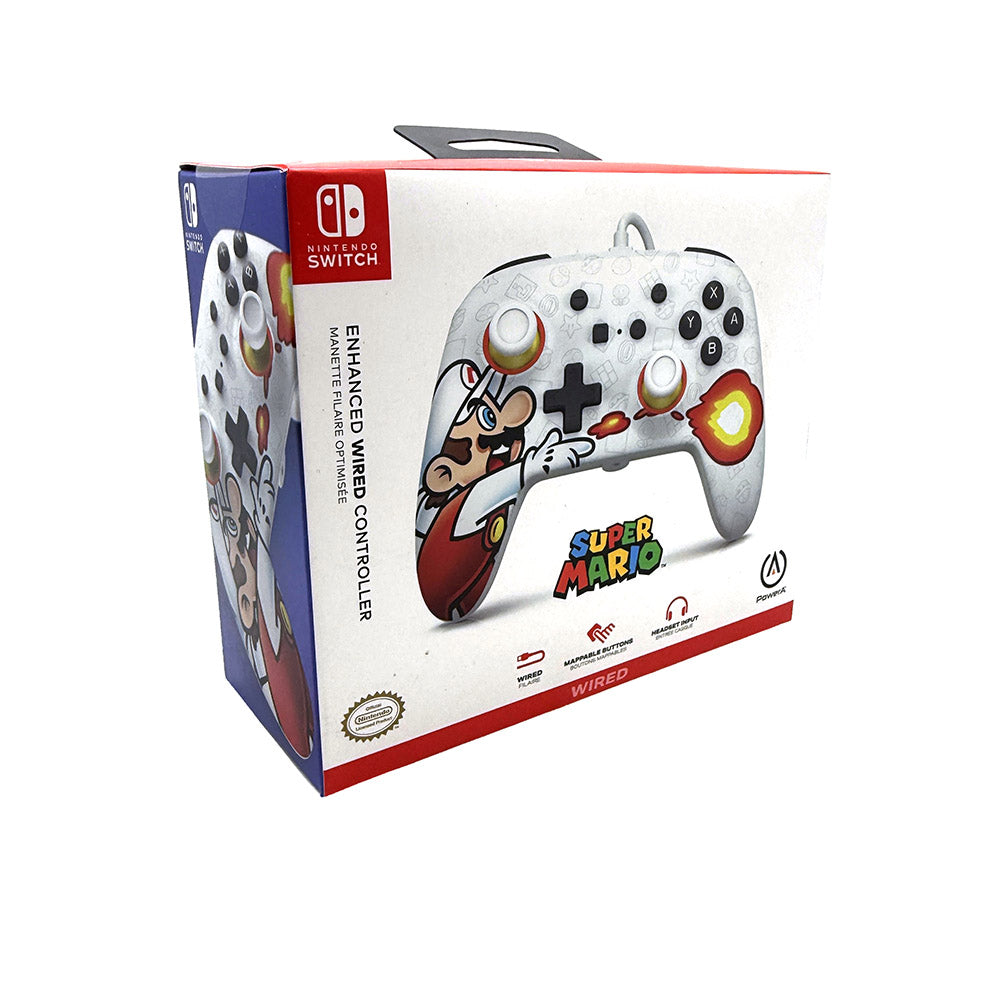 Manette filaire améliorée PowerA Nintendo Switch Fireball Mario