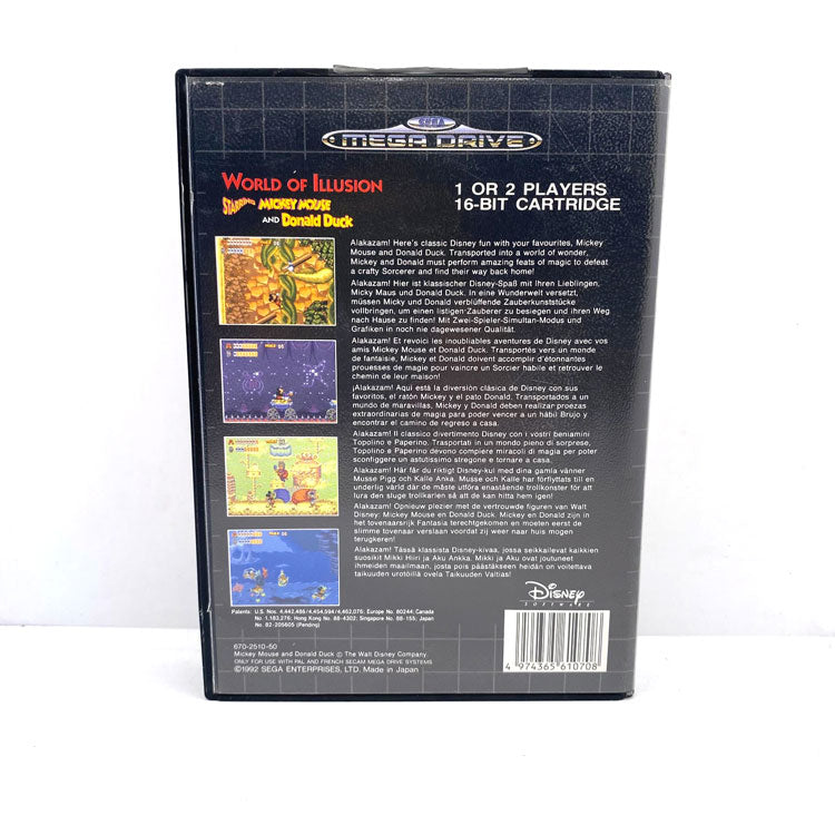 World Of Illusion Starring Mickey Mouse and Donald Duck Sega Megadrive