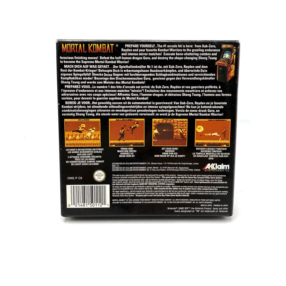 Boite Mortal Kombat Nintendo Game Boy