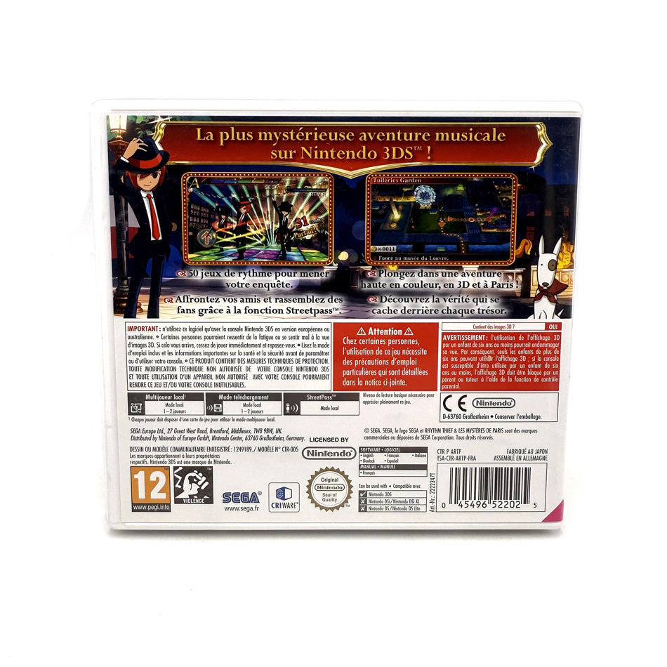 Rhythm Thief & Les Mystères De Paris Nintendo 3DS (RARE)