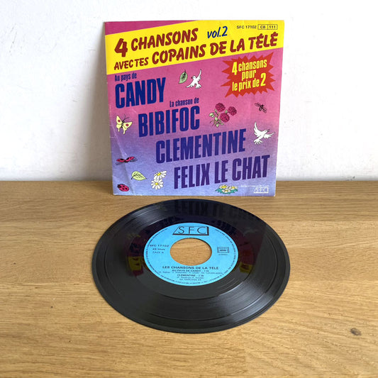 Vinyle Candy - Bibifoc - Clémentine - Félix le Chat 45 Tours