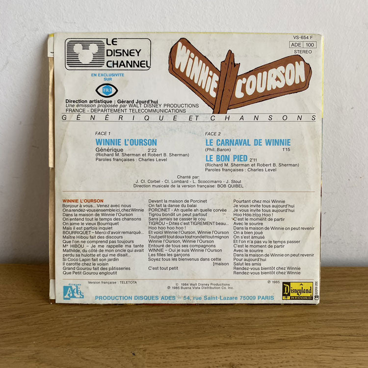 Vinyle Winnie L'Ourson 45 Tours