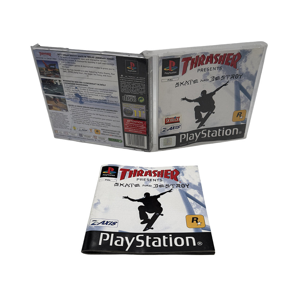 Thrasher Skate and Destroy PlayStation 1 Box and Manual – Retromania